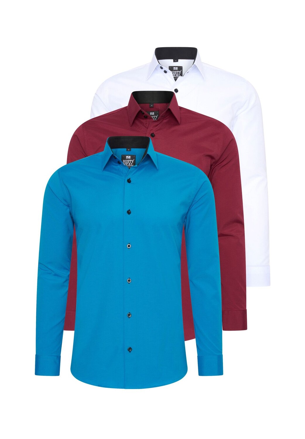 Рубашка (3 шт) с длинными рукавами, приталенного кроя RUSTY NEAL, синий 
Рубашка (3 шт) с длинными рукавами, приталенного кроя RUSTY NEAL, синий