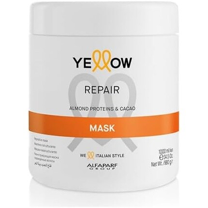 Желтая восстанавливающая маска Миндаль и какао 1000мл, Alfaparf Milano
Желтая восстанавливающая маска Миндаль и какао 1000мл, Alfaparf Milano