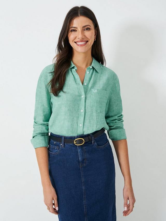 Свободная рубашка из льна Crew Clothing, Teal Blue
Свободная рубашка из льна Crew Clothing, Teal Blue