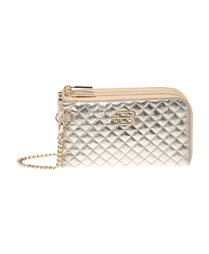 Кошелек из ламинированной стеганой кожи светло-золотистого цвета Baldinini, серый
Кошелек из ламинированной стеганой кожи светло-золотистого цвета Baldinini, серый