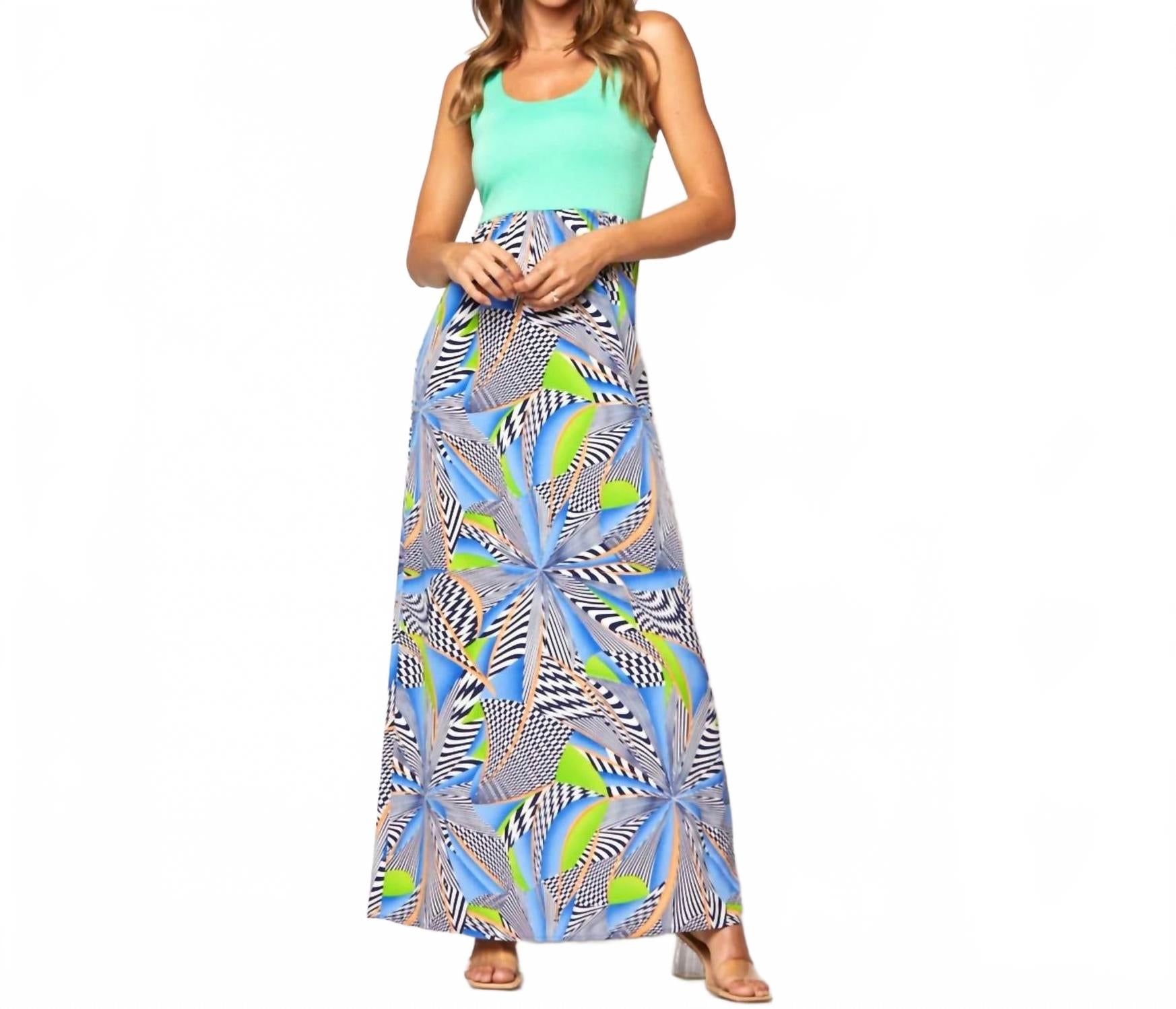 Мятное макси-платье Tropical Getaway Tyche
Мятное макси-платье Tropical Getaway Tyche