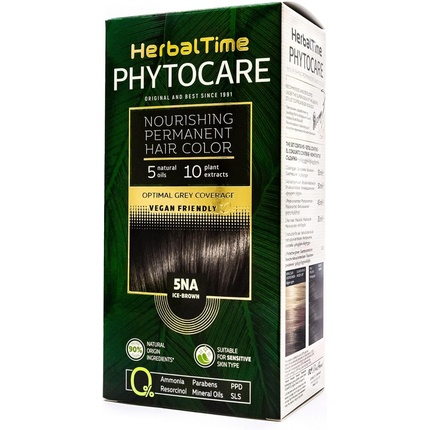Стойкая краска для волос Phytocare, цвет Ice Brown 5na Herbal Time 
Стойкая краска для волос Phytocare, цвет Ice Brown 5na Herbal Time