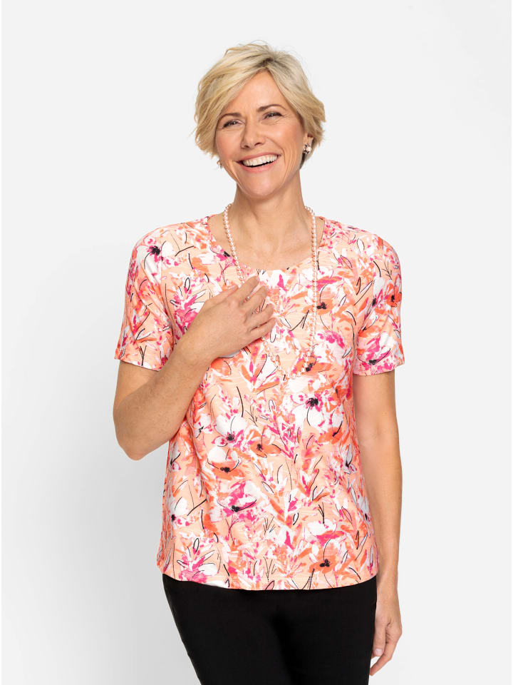 Рубашка с круглым вырезом с абрикосово-экрюовым принтом WITT WEIDEN
Рубашка с круглым вырезом с абрикосово-экрюовым принтом WITT WEIDEN