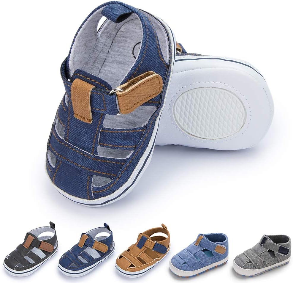 Сандалии Meckior для малышей, мальчиков и девочек, новорожденные, с нескользящей мягкой резиновой подошвой, открытым носком, для улицы, повседневные летние первые шаги, глубокий синий
Сандалии Meckior для малышей, мальчиков и девочек, новорожденные, с нескользящей мягкой резиновой подошвой, открытым носком, для улицы, повседневные летние первые шаги, глубокий синий