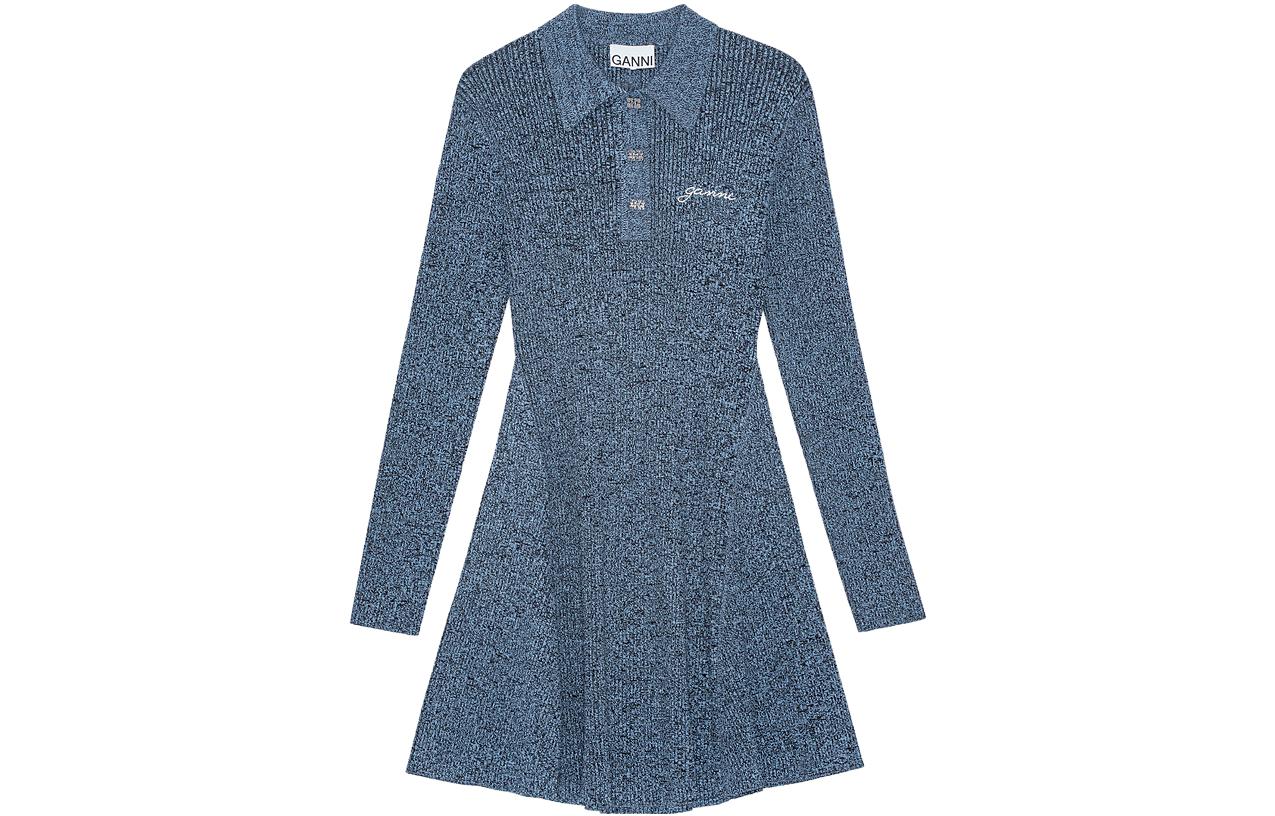 GANNI Женские платья с длинным рукавом silver lake blue
GANNI Женские платья с длинным рукавом silver lake blue