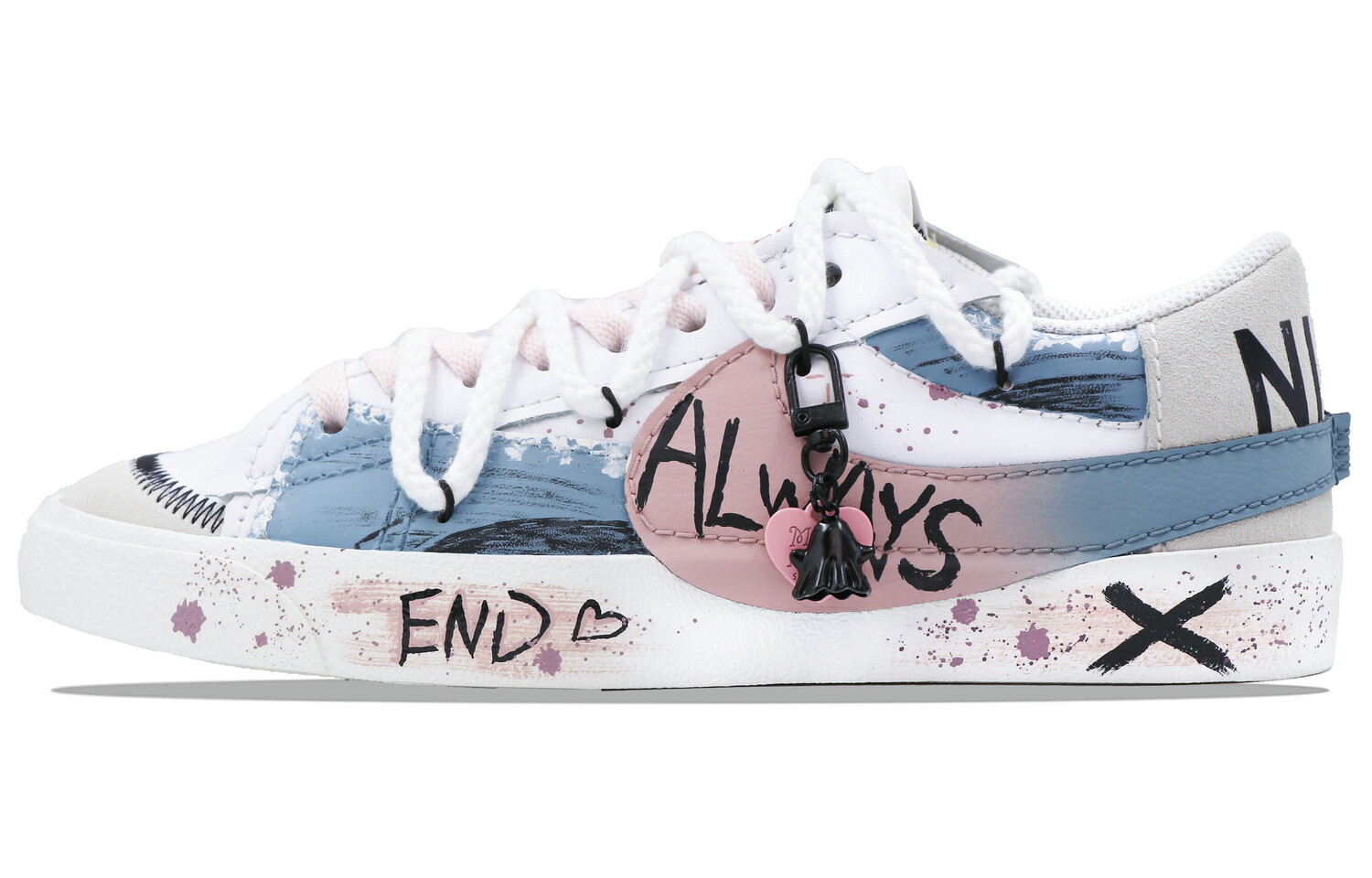 Кроссовки Nike Blazer Skateboarding Shoes Men Low-top Blue/pink/white, синий/розовый/белый
Кроссовки Nike Blazer Skateboarding Shoes Men Low-top Blue/pink/white, синий/розовый/белый