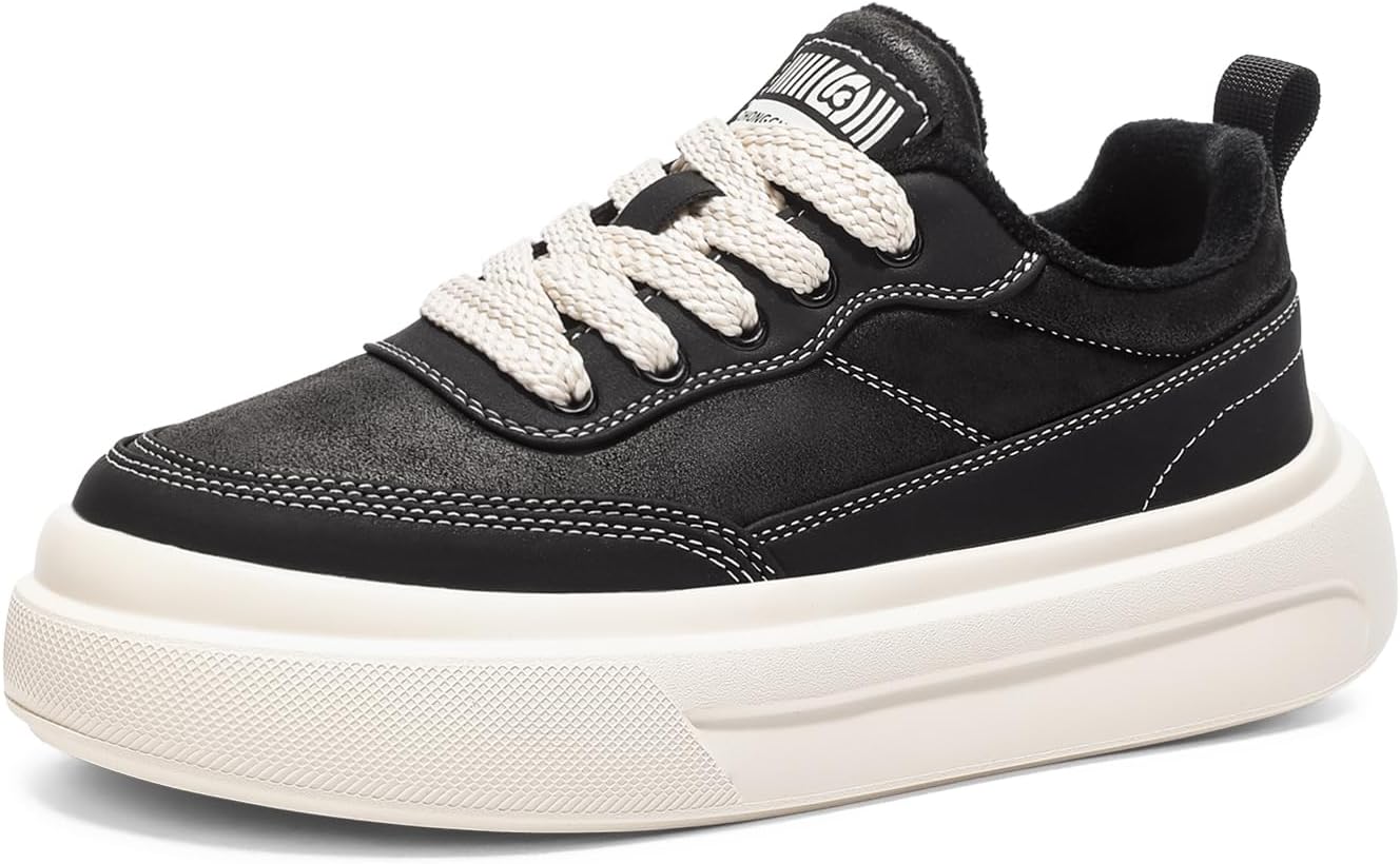 Мужские стильные платформенные кроссовки с ретро-шнуровкой и контрастной подкладкой, подходящие для повседневной носки и уличного стиля Lhyxu, черный
Мужские стильные платформенные кроссовки с ретро-шнуровкой и контрастной подкладкой, подходящие для повседневной носки и уличного стиля Lhyxu, черный