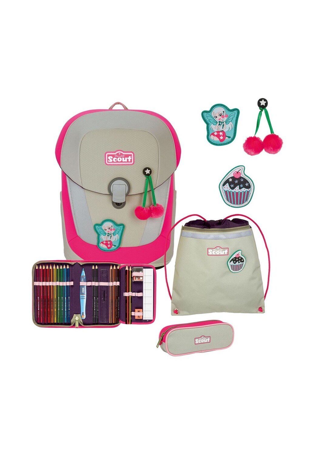 Набор школьных сумок Sunny II, 4 предмета Scout, цвет Pink Cherry
Набор школьных сумок Sunny II, 4 предмета Scout, цвет Pink Cherry