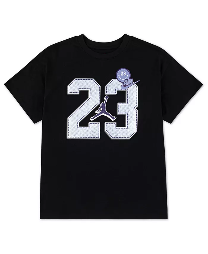 Футболка с принтом "Big Girls Blue Jeans and Bling" Jordan, черный 
Футболка с принтом "Big Girls Blue Jeans and Bling" Jordan, черный