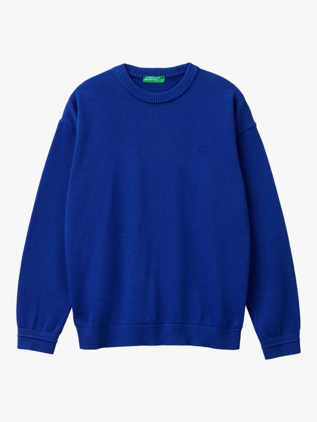 Детский хлопковый джемпер с ребристым воротником Benetton, Mid Blue
Детский хлопковый джемпер с ребристым воротником Benetton, Mid Blue