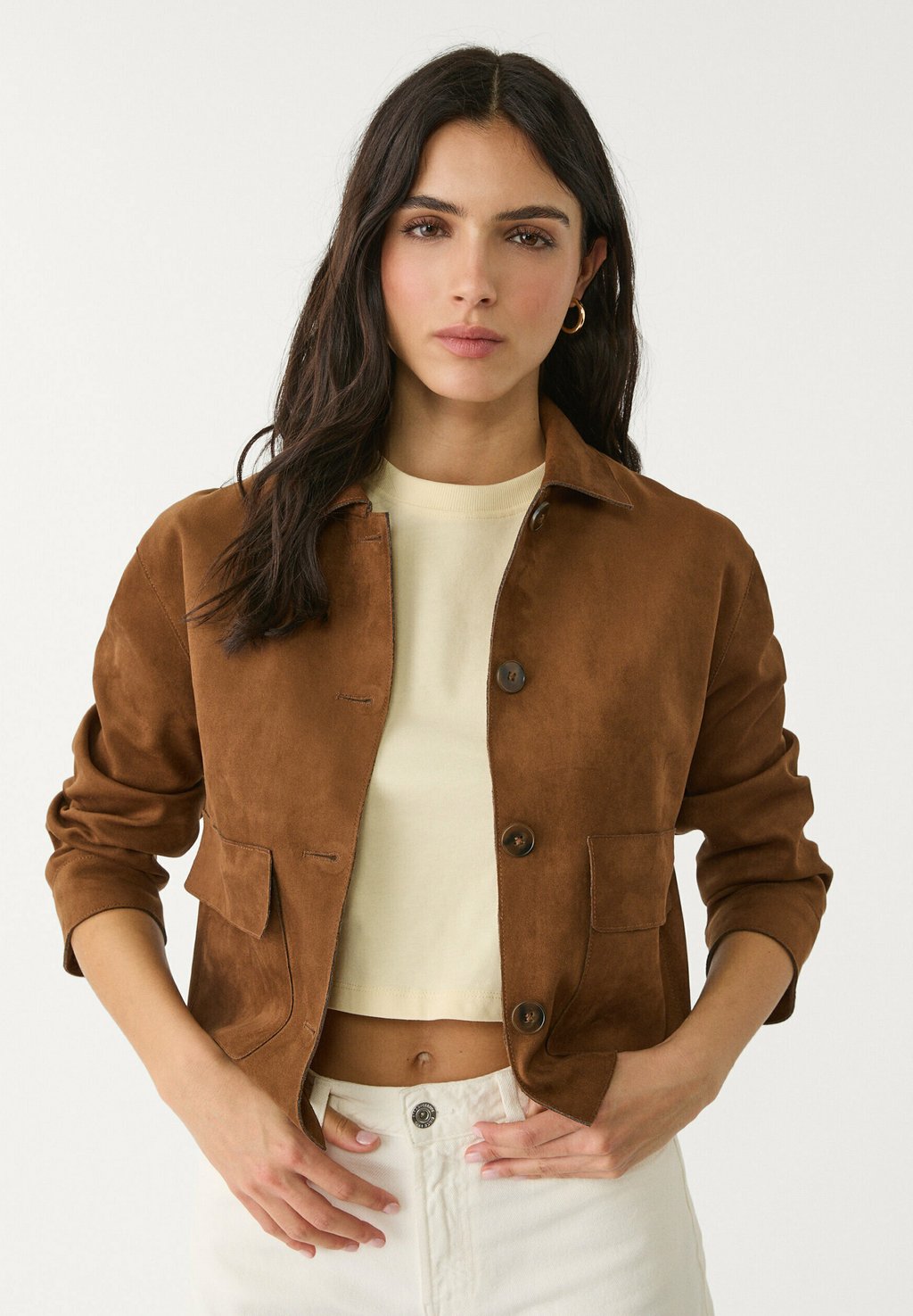 Куртка из искусственной кожи WITH POCKETS Stradivarius, темно-коричневый
Куртка из искусственной кожи WITH POCKETS Stradivarius, темно-коричневый