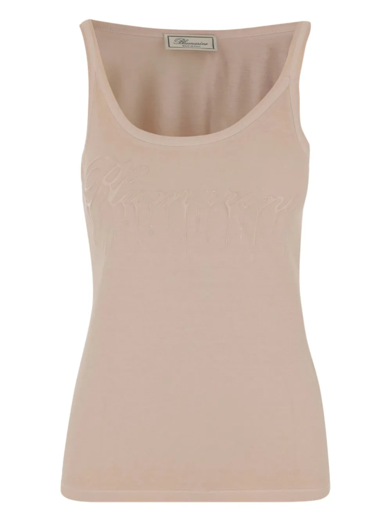 Майка-топ Blumarine из хлопка, нейтральный 
Майка-топ Blumarine из хлопка, нейтральный