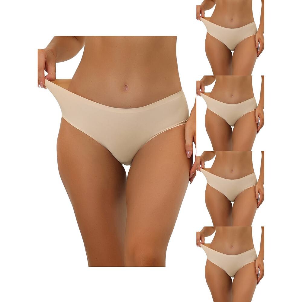 5 упаковок трусиков для женщин, удобное нижнее белье без подкладки, трусы с эластичной резинкой на талии без показа ALLEGRA K, бежевый
5 упаковок трусиков для женщин, удобное нижнее белье без подкладки, трусы с эластичной резинкой на талии без показа ALLEGRA K, бежевый