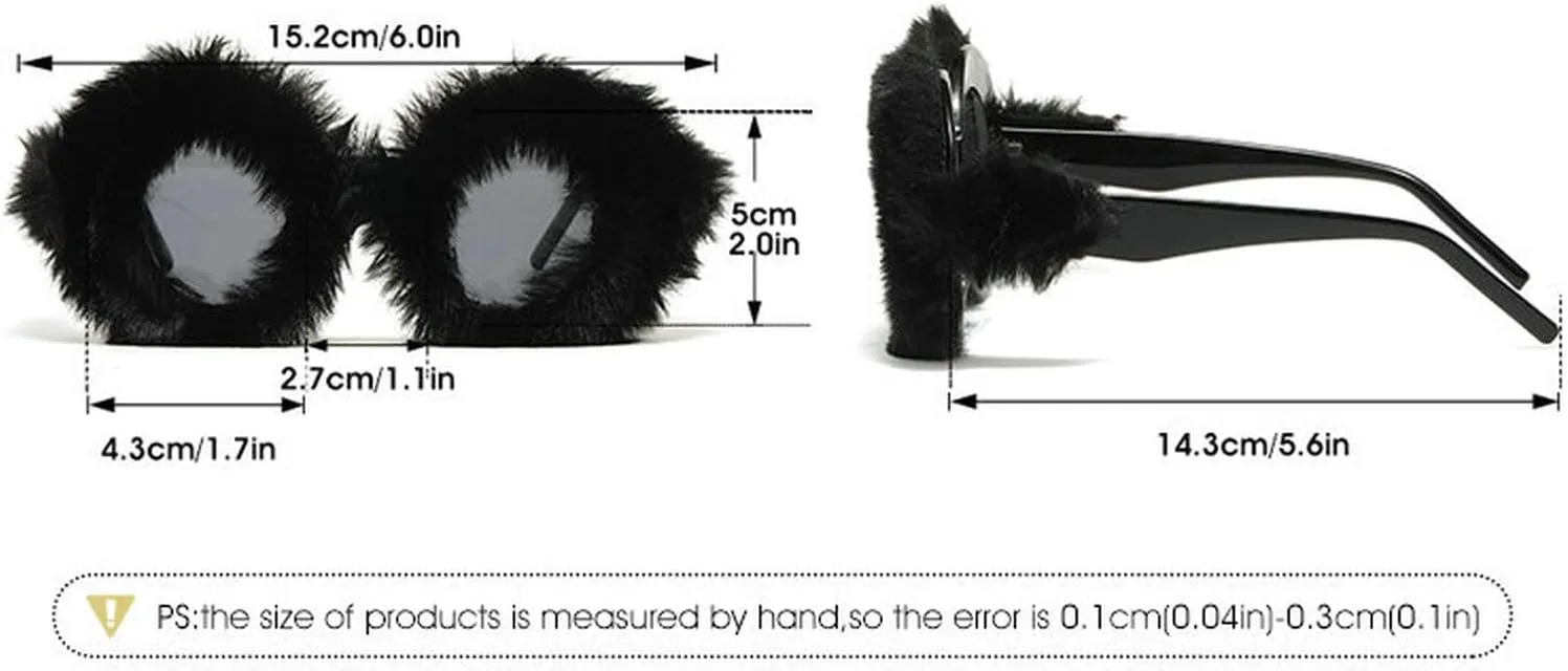 COTIA Новые круглые панк-солнцезащитные очки в стиле Y2K с мягким мехом и бархатом для женщин, модные очки для вечеринок, ручная работа, плюшевые очки, Purple
COTIA Новые круглые панк-солнцезащитные очки в стиле Y2K с мягким мехом и бархатом для женщин, модные очки для вечеринок, ручная работа, плюшевые очки, Purple