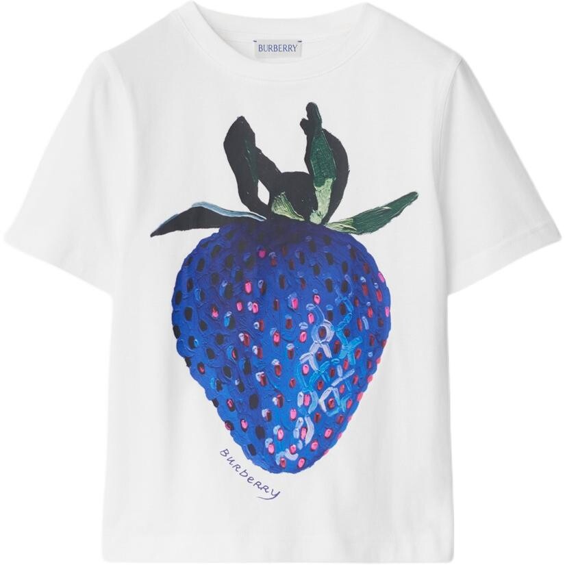 Футболка детская Burberry с принтом клубники, белый
Футболка детская Burberry с принтом клубники, белый