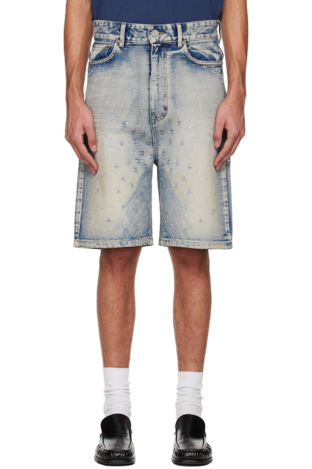 We11Done Синие вышитые джинсовые шорты из выстиранного денима
We11Done Синие вышитые джинсовые шорты из выстиранного денима