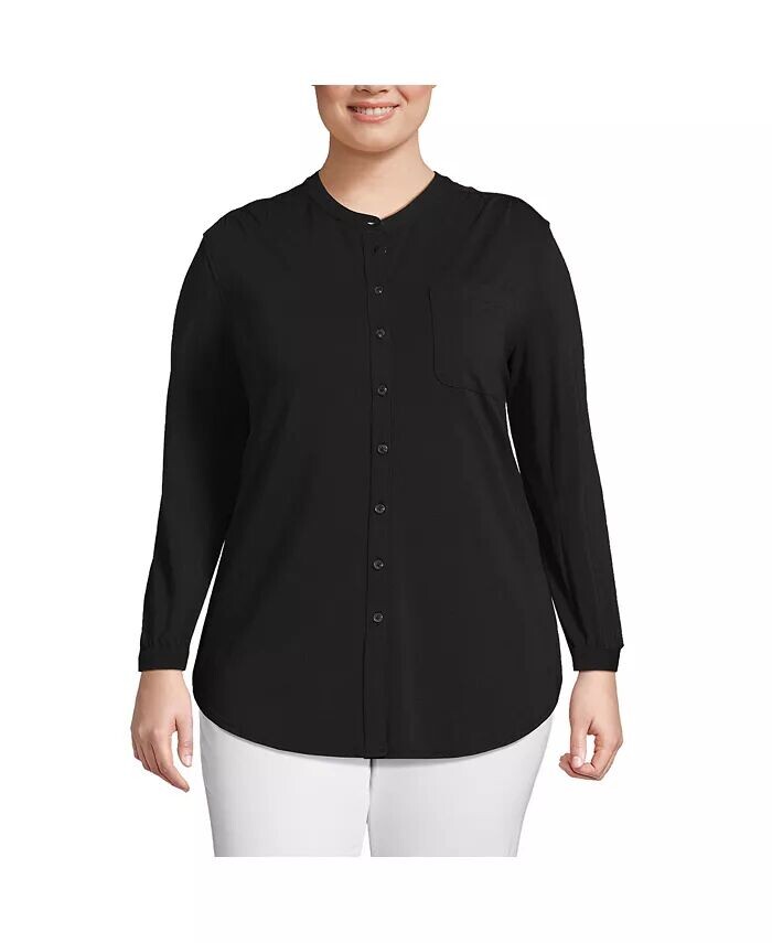 Трикотажная туника А-силуэта с длинными рукавами больших размеров Lands' End, черный
Трикотажная туника А-силуэта с длинными рукавами больших размеров Lands' End, черный