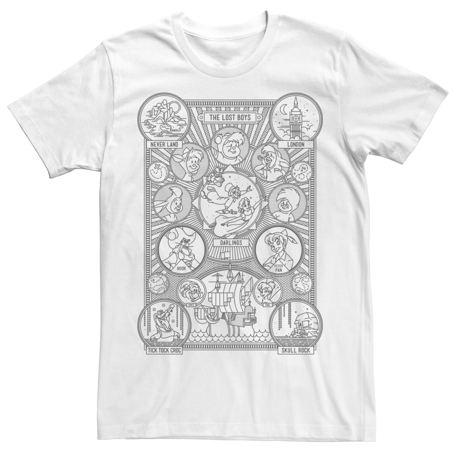 Мужская футболка с рисунком дерева Питера Пэна Licensed Character
Мужская футболка с рисунком дерева Питера Пэна Licensed Character