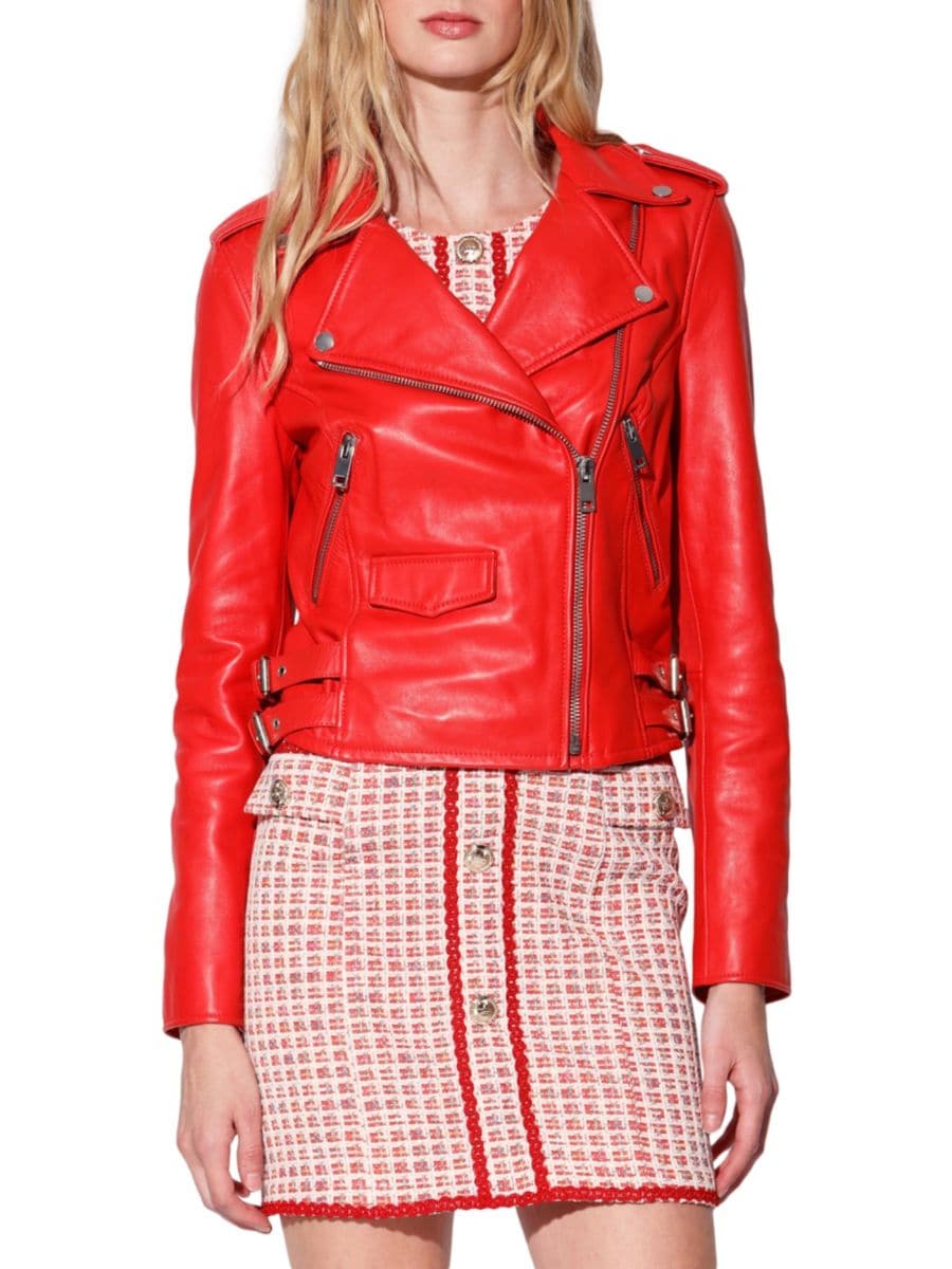 Кожаная мотокуртка с вырезом-воротником Walter Baker, цвет Scarlet, Красный, Кожаная мотокуртка с вырезом-воротником Walter Baker, цвет Scarlet
Кожаная мотокуртка с вырезом-воротником Walter Baker, цвет Scarlet, Красный, Кожаная мотокуртка с вырезом-воротником Walter Baker, цвет Scarlet
