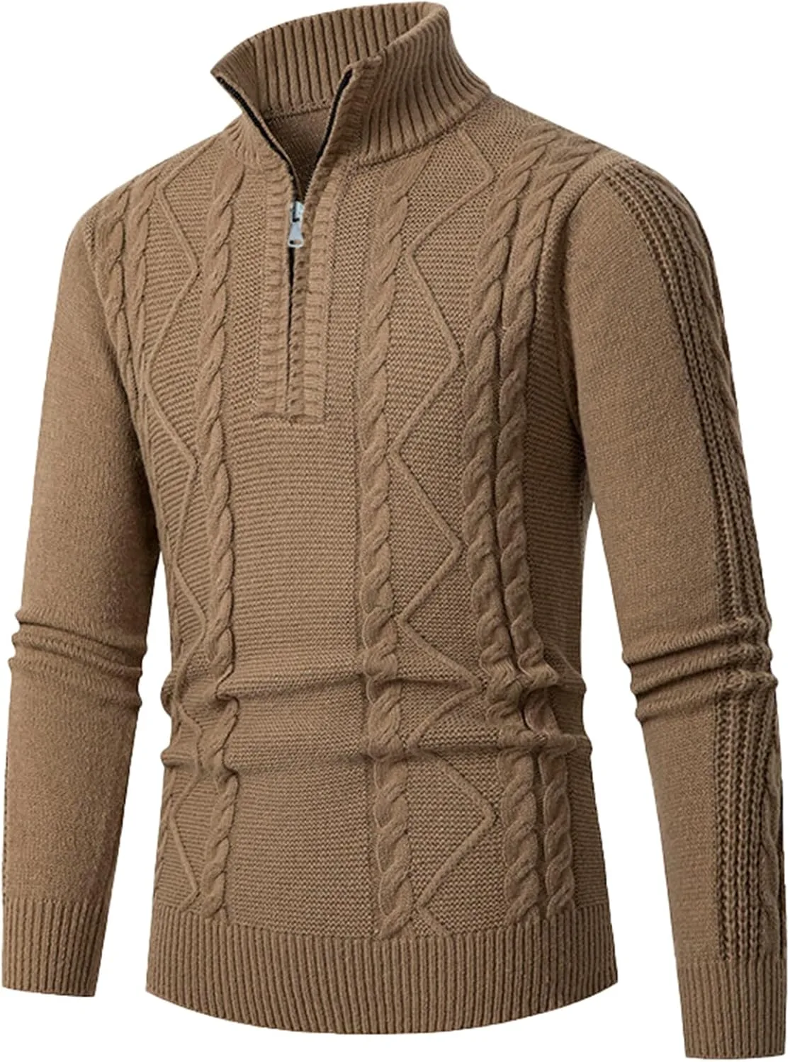 Мужской свитер с молнией на четверть Slim Fit Cable Knit Polo DAIMIDY
Мужской свитер с молнией на четверть Slim Fit Cable Knit Polo DAIMIDY