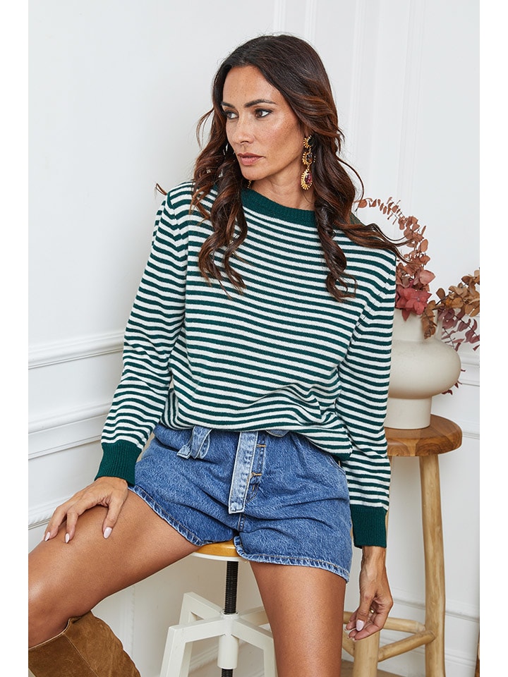 So Cachemire Свитер "Dweg" зелено-белого цвета
So Cachemire Свитер "Dweg" зелено-белого цвета