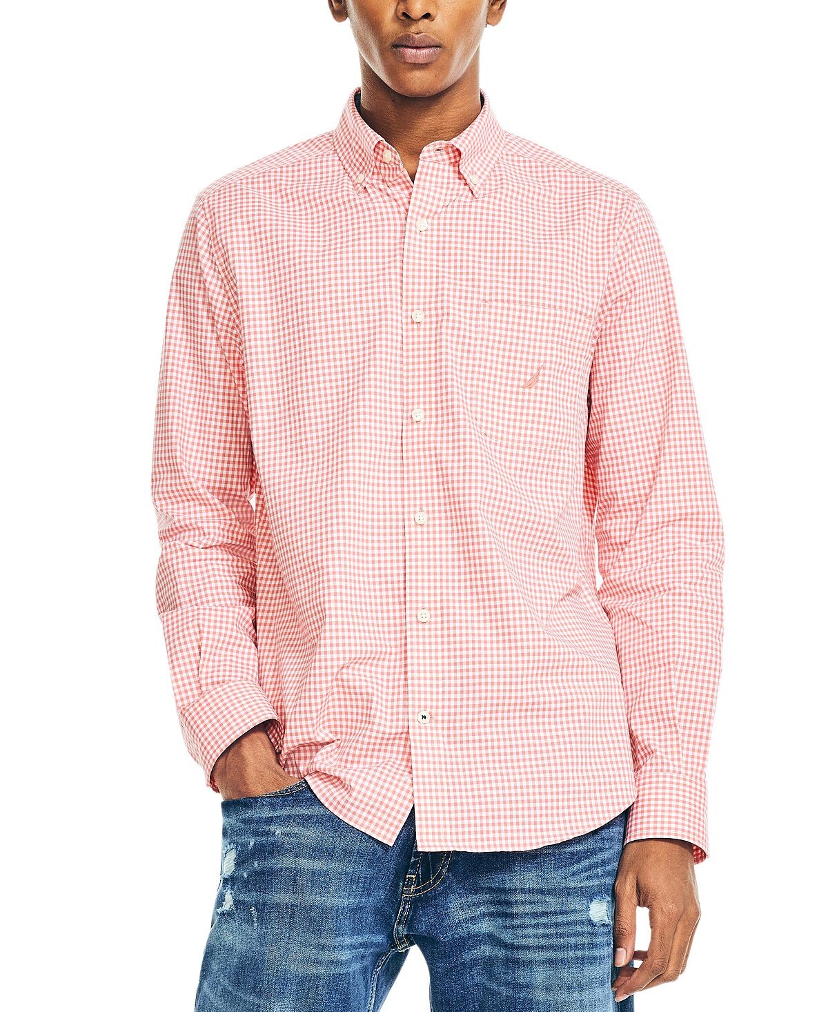 Мужская рубашка из поплина в клетку с длинным рукавом классического кроя Nautica
Мужская рубашка из поплина в клетку с длинным рукавом классического кроя Nautica