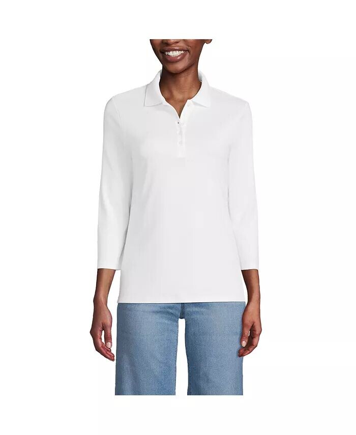 Женская рубашка-поло Supima Cotton с рукавом 3/4 Lands' End, белый
Женская рубашка-поло Supima Cotton с рукавом 3/4 Lands' End, белый