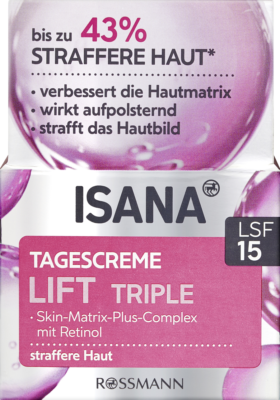 Дневной крем ISANA Lift Triple Tagescreme LSF 15
Дневной крем ISANA Lift Triple Tagescreme LSF 15