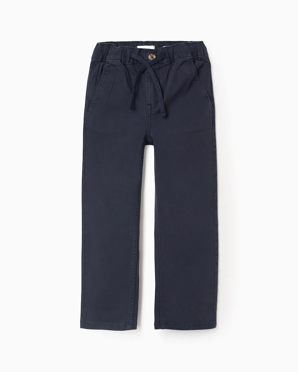 Детские брюки из саржи с эластичным поясом на шнурке Zippy, темно-синий
Детские брюки из саржи с эластичным поясом на шнурке Zippy, темно-синий