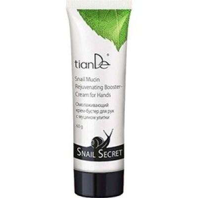 Крем для рук омолаживающий с муцином улитки 60г Тианде, Tiande
Крем для рук омолаживающий с муцином улитки 60г Тианде, Tiande