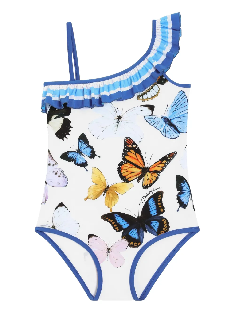 Купальник с принтом Dolce & Gabbana Kids, белый 
Купальник с принтом Dolce & Gabbana Kids, белый