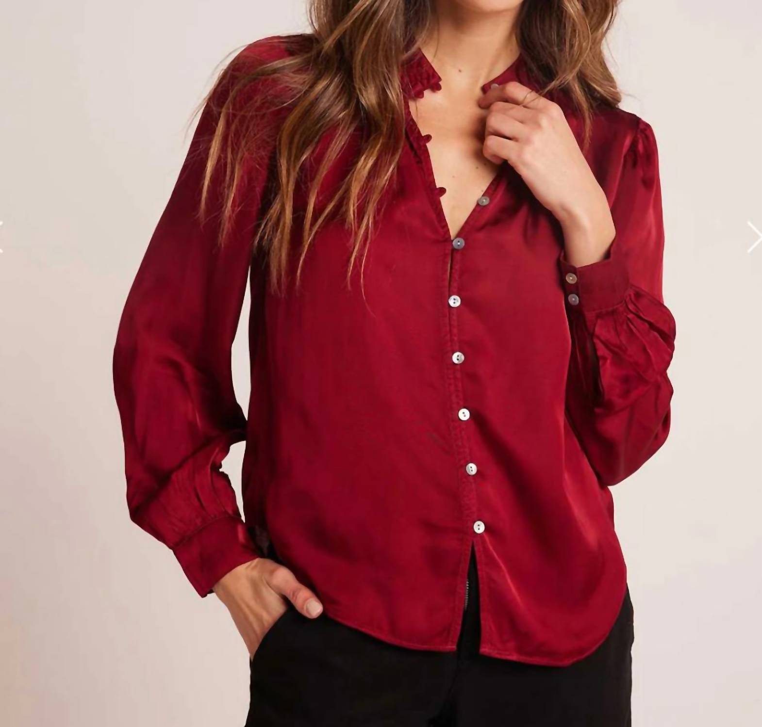 Складной топ на пуговицах в сладкой сангрии Bella Dahl, цвет sweet sangria
Складной топ на пуговицах в сладкой сангрии Bella Dahl, цвет sweet sangria