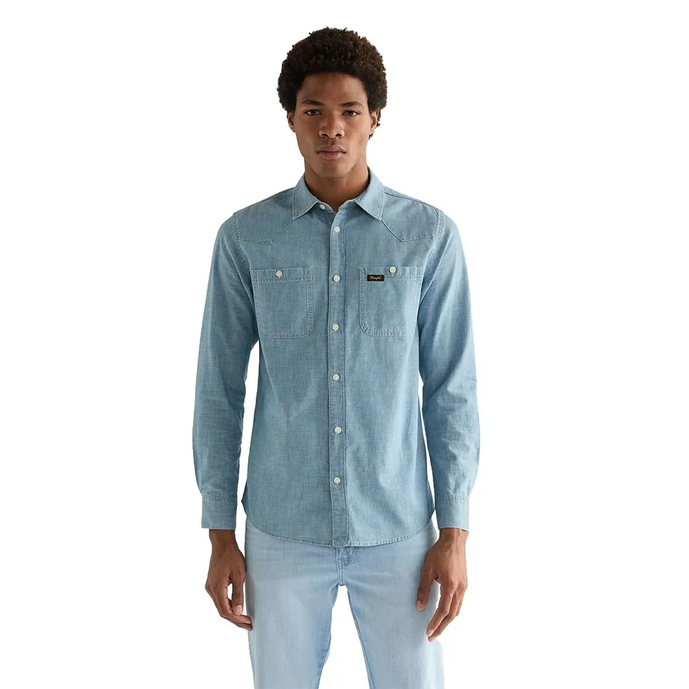 Рубашка с длинным рукавом Wrangler Chambray, синий
Рубашка с длинным рукавом Wrangler Chambray, синий