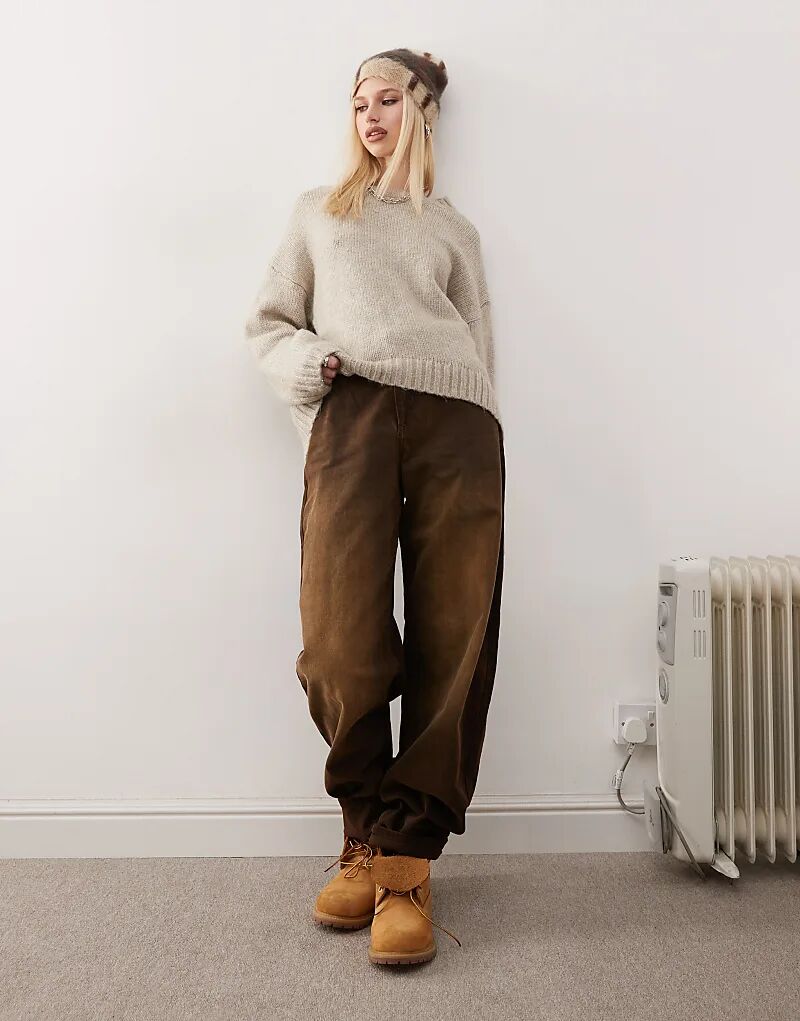 Вязаный свитер с круглым вырезом бежевого цвета Monki
Вязаный свитер с круглым вырезом бежевого цвета Monki