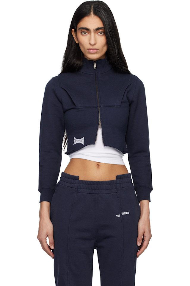 Спортивная куртка с перевернутой молнией Vetements, темно-синий
Спортивная куртка с перевернутой молнией Vetements, темно-синий