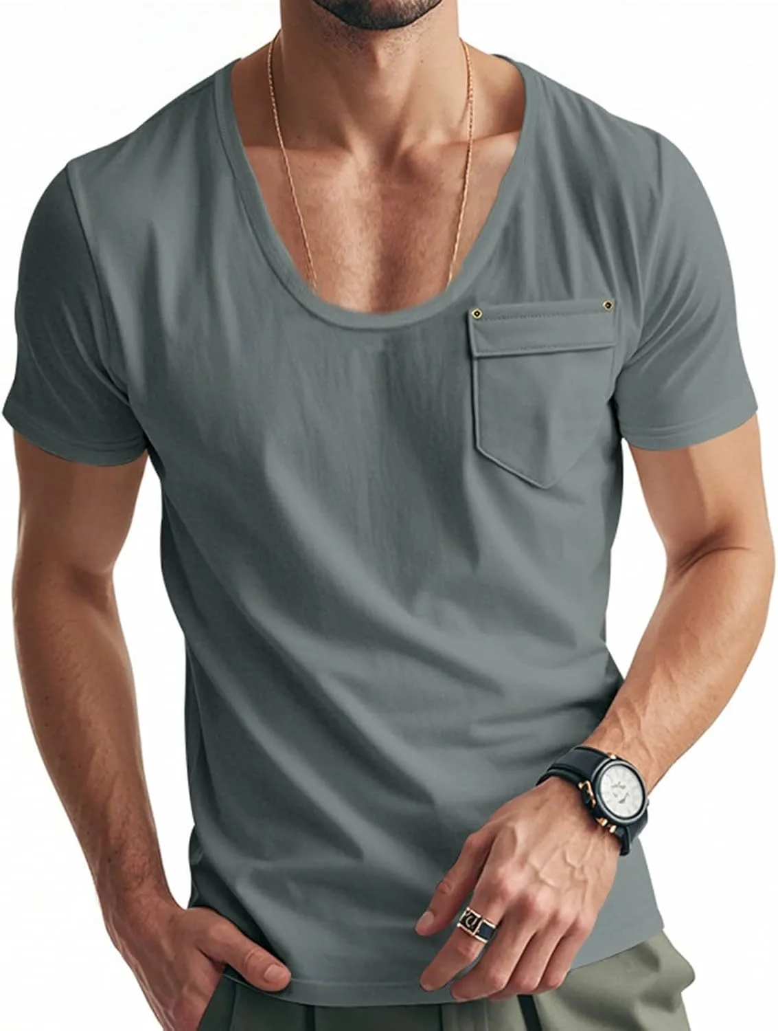 Футболка мужская с коротким рукавом и карманом
Футболка мужская с коротким рукавом и карманом