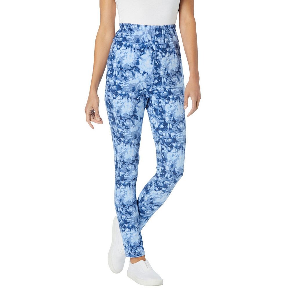 Женщина в женских леггинсах из эластичного хлопка с принтом больших размеров миниатюрных размеров Woman Within, цвет Blue Tie Dye
Женщина в женских леггинсах из эластичного хлопка с принтом больших размеров миниатюрных размеров Woman Within, цвет Blue Tie Dye