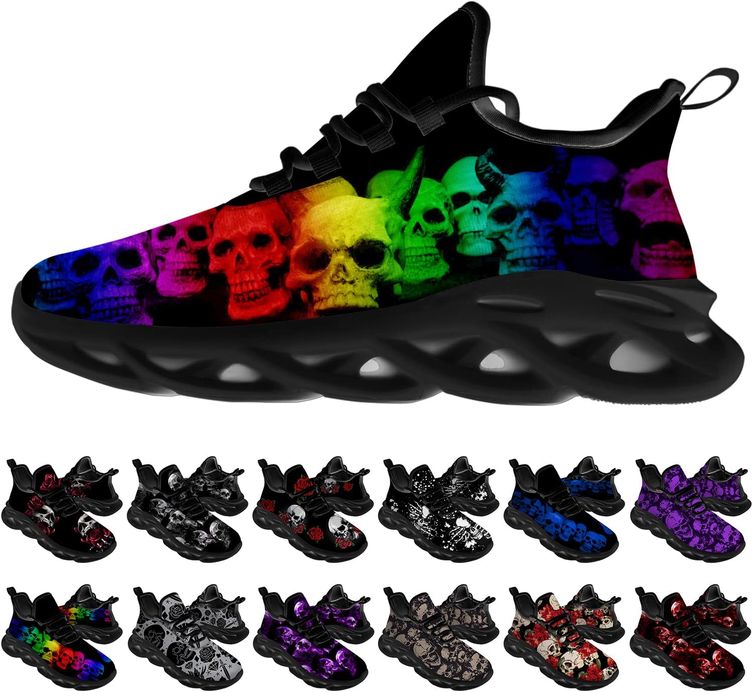 Кроссовки Ciadoon Skull для мужчин и женщин, для бега по дороге, спортивные прогулочные, теннисные, атлетические кроссовки, подарок для мальчика и девочки, 0152rainbow
Кроссовки Ciadoon Skull для мужчин и женщин, для бега по дороге, спортивные прогулочные, теннисные, атлетические кроссовки, подарок для мальчика и девочки, 0152rainbow