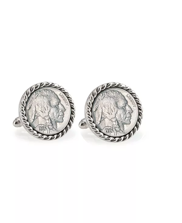 Запонки-Монеты из никелевой проволоки буйвола American Coin Treasures, silver
Запонки-Монеты из никелевой проволоки буйвола American Coin Treasures, silver