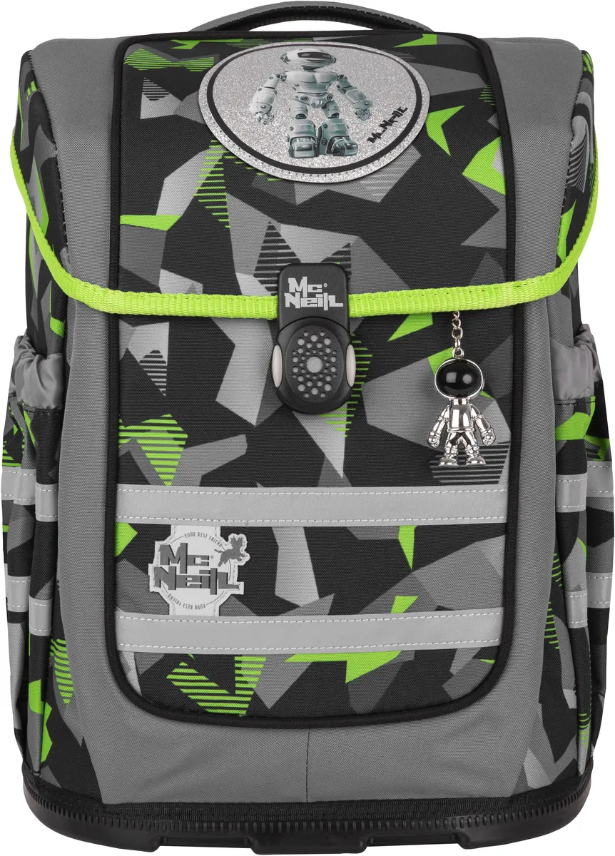 Школьная сумка McNeill "Ergo Compacto, Techno", светоотражающие полосы на лямках, светоотражающие поверхности, включая пенал, спортивную сумку, рулончик для карандашей и магнит с мотивом, цвет Techno
Школьная сумка McNeill "Ergo Compacto, Techno", светоотражающие полосы на лямках, светоотражающие поверхности, включая пенал, спортивную сумку, рулончик для карандашей и магнит с мотивом, цвет Techno