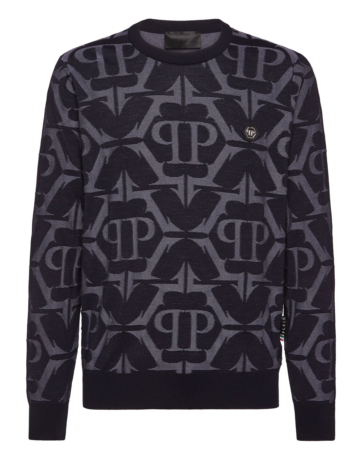 Пуловер из шерсти и шелка с круглым вырезом LS Chrome Philipp Plein, цвет Dark Blue
Пуловер из шерсти и шелка с круглым вырезом LS Chrome Philipp Plein, цвет Dark Blue