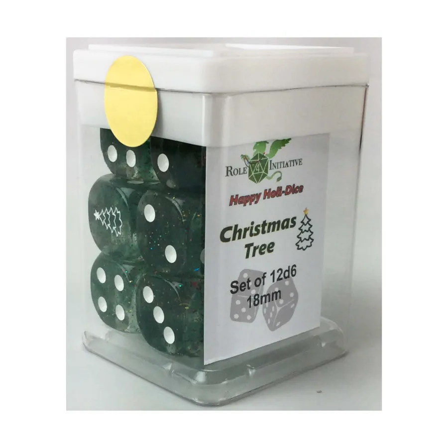 d6 Рождественская елка 18 мм белого цвета (12), Game Dice - Happy Holi-Dice
d6 Рождественская елка 18 мм белого цвета (12), Game Dice - Happy Holi-Dice