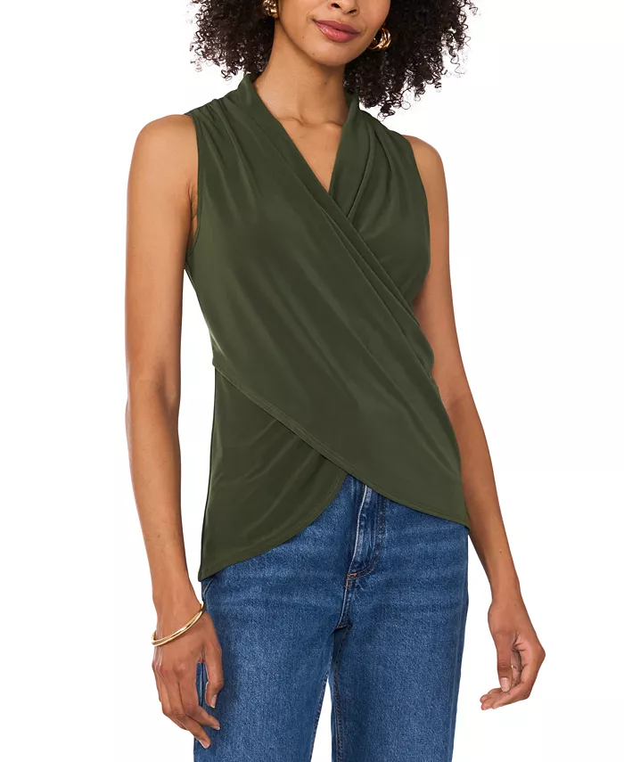 Женский топ без рукавов с запахом Crossover Vince Camuto, синий
Женский топ без рукавов с запахом Crossover Vince Camuto, синий