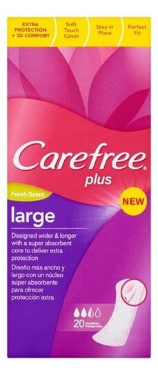 Гигиенические прокладки Plus Large, Fresh Scent, 20 штук Carefree
Гигиенические прокладки Plus Large, Fresh Scent, 20 штук Carefree