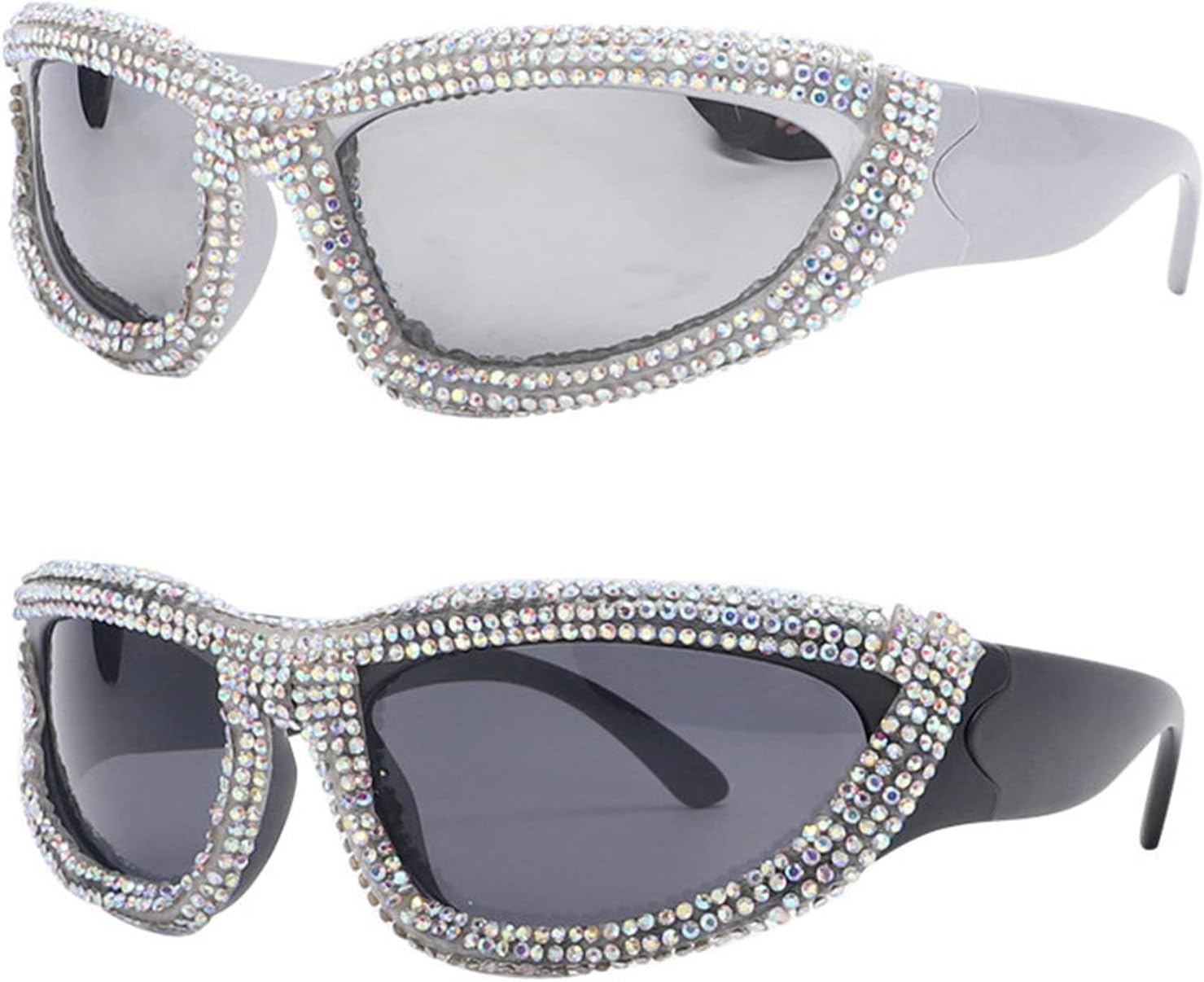 Willochra — большие солнцезащитные очки с обтекаемой формой, в стиле Y2K, со стразами, спортивные женские солнцезащитные очки с бриллиантами, футуристические хрустальные очки, 2pcs-black&silver Lens
Willochra — большие солнцезащитные очки с обтекаемой формой, в стиле Y2K, со стразами, спортивные женские солнцезащитные очки с бриллиантами, футуристические хрустальные очки, 2pcs-black&silver Lens