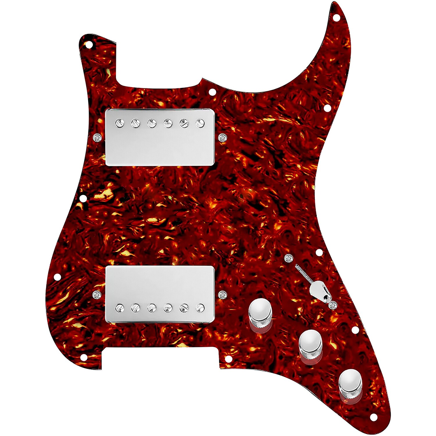 920d Custom HH Loaded Pickguard для страт с никелевыми хамбакерами Smoothie и черепаховым жгутом проводов S3W-HH
920d Custom HH Loaded Pickguard для страт с никелевыми хамбакерами Smoothie и черепаховым жгутом проводов S3W-HH