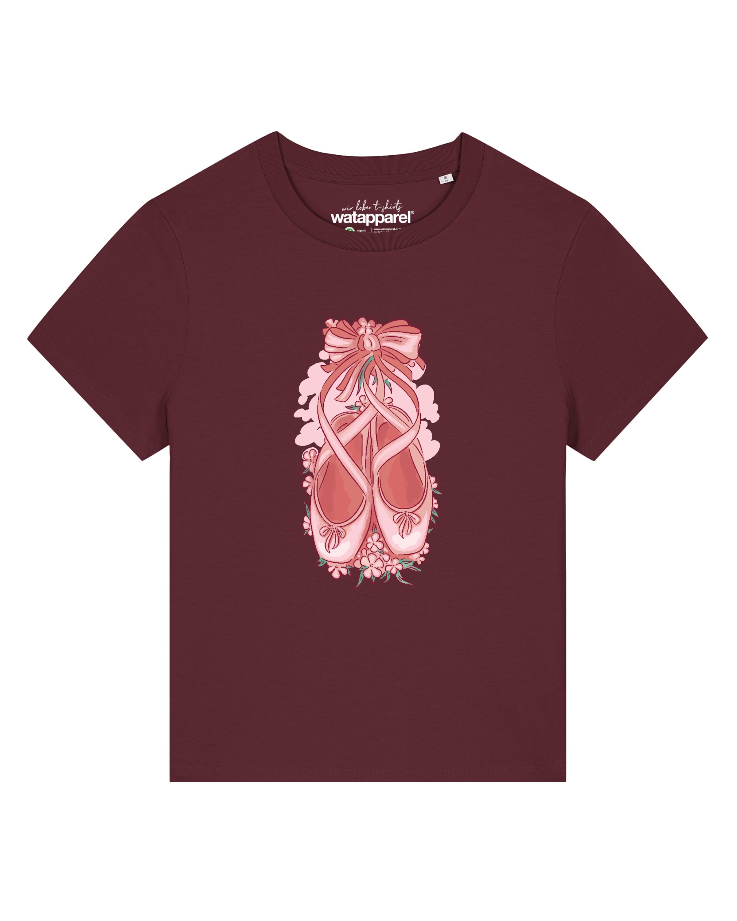 Watapparel Футболка 'Ballettschuhe' в цвете бордо
Watapparel Футболка 'Ballettschuhe' в цвете бордо