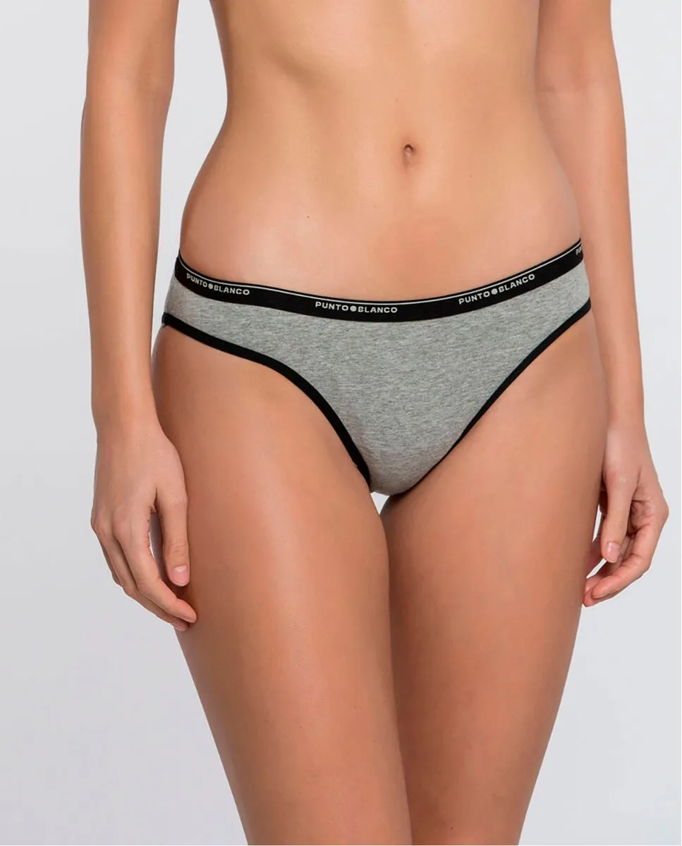 Комплект из 3 однотонных хлопковых трусиков Punto Blanco, серый
Комплект из 3 однотонных хлопковых трусиков Punto Blanco, серый