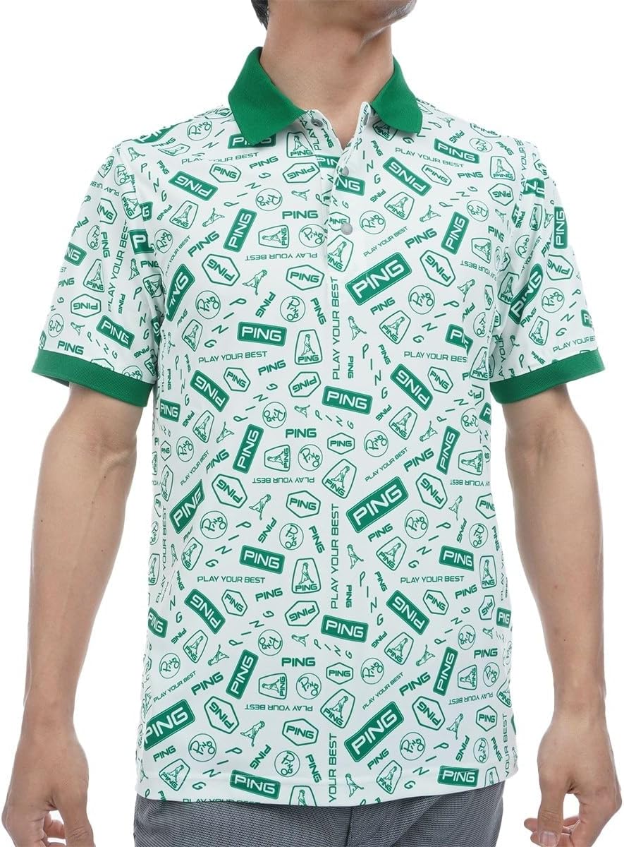 Мужская рубашка-поло Ping с коротким рукавом (принт по всей поверхности) / для гольфа / 621-5160221, белый/зеленый
Мужская рубашка-поло Ping с коротким рукавом (принт по всей поверхности) / для гольфа / 621-5160221, белый/зеленый