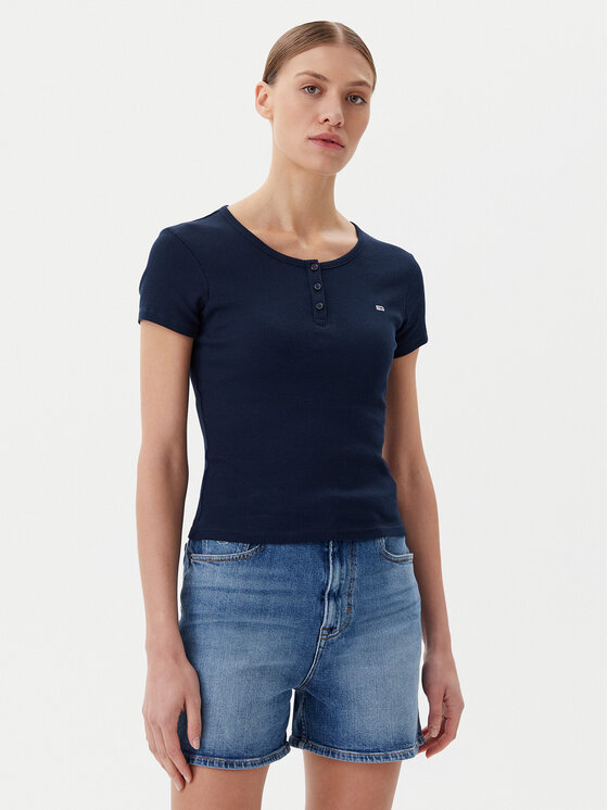 Облегающая футболка DW0DW19502 Tommy Jeans, синий
Облегающая футболка DW0DW19502 Tommy Jeans, синий